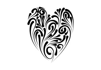 Growing floral heart shaped form, video clip with alpha channel.