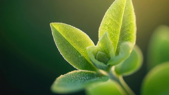 Close-up of a plant with water droplets, ideal for use in illustrations or designs where moisture is relevant