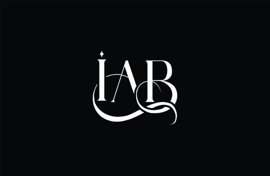 Initial IAB letter logo design. Elegant Monogram Logo Design with Decorative Elements and Typography