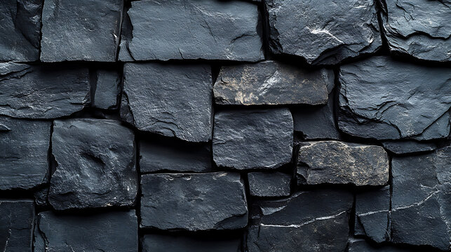 Dark Grey Stone Wall Texture - Rustic Masonry Background