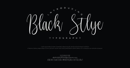 signature Font Calligraphy Logotype Script Brush Font Type Font lettering handwritten. vector illustration 
