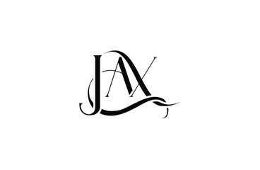 Initial JAX letter logo design. Elegant Monogram Logo Design with Decorative Elements and Typography