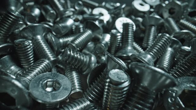 Organized Hardware Screws in Container for Workshop Use