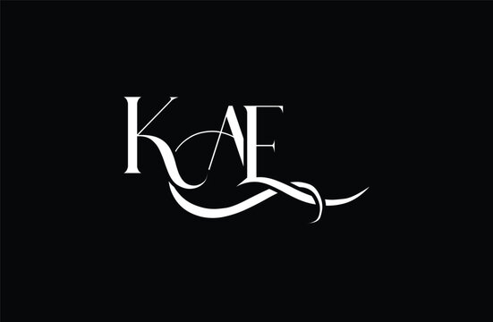 Initial KAE letter logo design. Elegant Monogram Logo Design with Decorative Elements and Typography