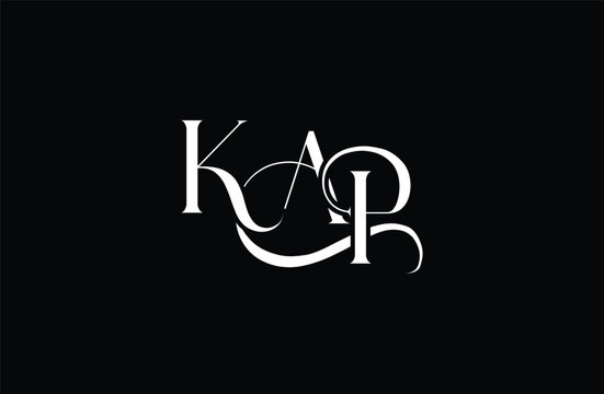 Initial KAP letter logo design. Elegant Monogram Logo Design with Decorative Elements and Typography