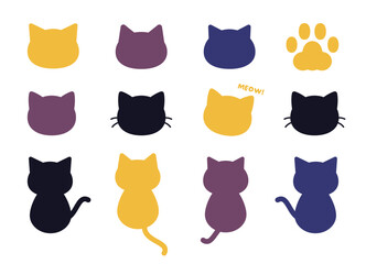 Cat silhouette material set © TARTE_TACHIN