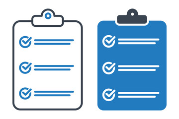 Checklist clipboard icon. Document icon vector. File icon. To do list icon. Clipboard with checkmark, document, checkbox on paper icon vector illustration.