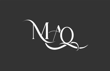 Initial MAQ letter logo design. Elegant Monogram Logo Design with Decorative Elements and Typography