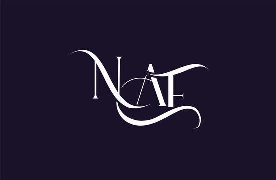 Initial NAF letter logo design. Elegant Monogram Logo Design with Decorative Elements and Typography