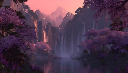 sunrise in the mountains