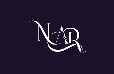 Initial NAR letter logo design. Elegant Monogram Logo Design with Decorative Elements and Typography