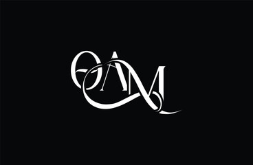 Initial OAM letter logo design. Elegant Monogram Logo Design with Decorative Elements and Typography