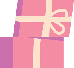 Opened holiday gift box vector illustration