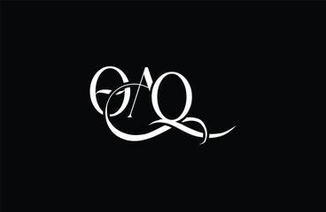 Initial OAQ letter logo design. Elegant Monogram Logo Design with Decorative Elements and Typography