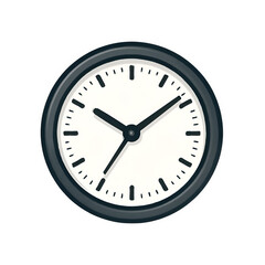 Analog clock icon showing time, isolated PNG