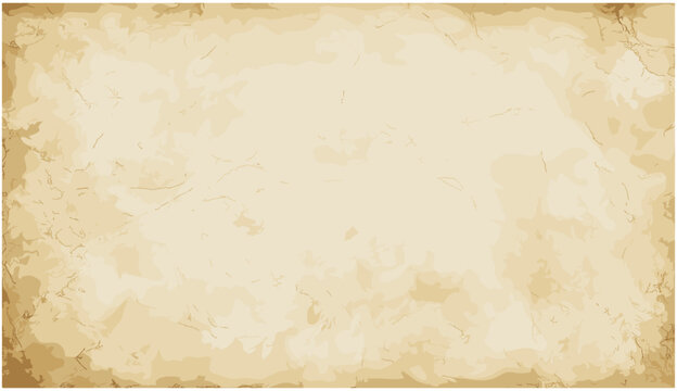 Antique vintage parchment paper texture background. Old worn manuscript page, faded ragged vellum sheet. Retro shabby scrapbook craft with brown beige distressed paper surface