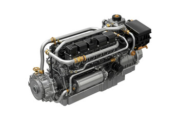 Car Lubrication System isolated on white background