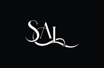 Initial SAL letter logo design. Elegant Monogram Logo Design with Decorative Elements and Typography