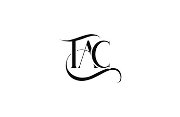 Initial TAC letter logo design. Elegant Monogram Logo Design with Decorative Elements and Typography