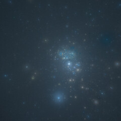 Fractal Abstract 3D Render Texture – Stellar Cluster Look, Cosmic Energy Light Background