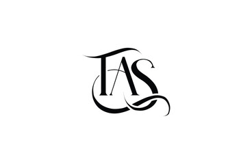 Initial TAS letter logo design. Elegant Monogram Logo Design with Decorative Elements and Typography