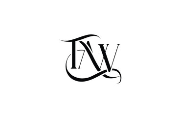 Initial TAW letter logo design. Elegant Monogram Logo Design with Decorative Elements and Typography