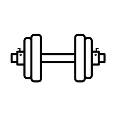 Dumbbell, fitness equipment - vector icon