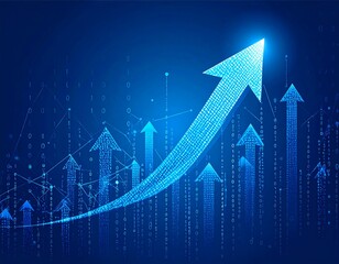 Abstract digital growth chart