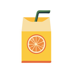 Simple juice box flat icon in a clean, minimal 2D style, isolated on a white background, modern vector design, EPS format ready for use. vector set