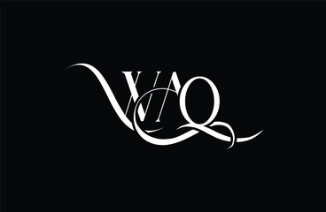 Initial WAQ letter logo design. Elegant Monogram Logo Design with Decorative Elements and Typography