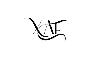 Initial XAF letter logo design. Elegant Monogram Logo Design with Decorative Elements and Typography