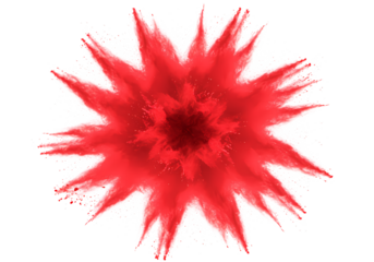 Vibrant Red Powder Explosion: Abstract Background Texture on white background