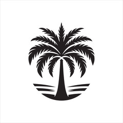 palm tree silhouette vector illustration
