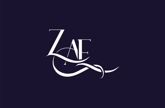 Initial ZAE letter logo design. Elegant Monogram Logo Design with Decorative Elements and Typography