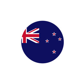 New Zealand flag round icon