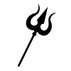 illustration of Greeting card for maha Shivratri, a Hindu festival celebrated of Lord Shiva with himalaya background, trishul, lingam 