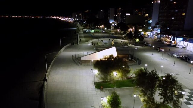 Aerial Shot of "La galesa" in Puerto Madryn, Chubut, Argentina