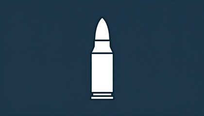 Simple white bullet icon on dark background
