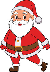 santa claus character icon on a transparent background with EPS file