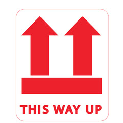 this way up label vector icon for packaging.