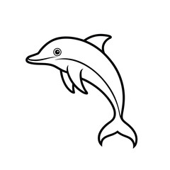 Fototapeta premium vector illustration of a dolphin