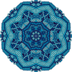 Star mandala art decorted star. Bohemian fligree rosette