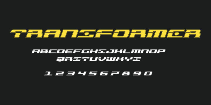 Transformer Lettering Font Alphabet Vector Design Futuristic Tech Style Typography Inspired by Robots Machines Sci Fi Action for Posters T Shirts Stickers and Mecha Graphic Projects

