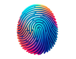 Set of Fingerprint Icons – Authentication, Login, and Digital Security Flat Design Symbols.