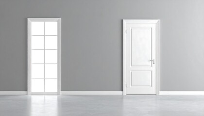 Fototapeta premium Empty room with window and door (1)