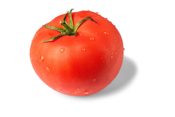 big red tomato isolated on white background