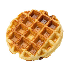 Golden Belgian Waffle Breakfast Food Image