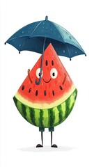 Happy Watermelon Rainy Day
