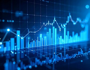 Naklejka premium Abstract financial data visualization