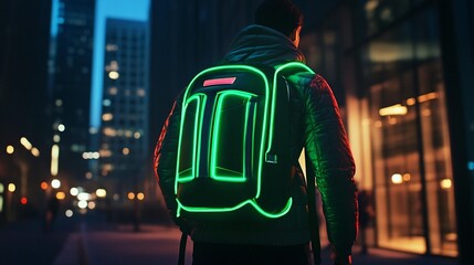 Illuminated Backpack: Night Safety